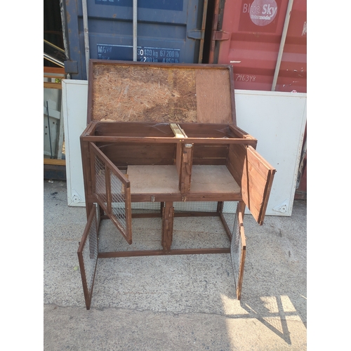 44 - Outdoor Rabbit Hutch with Enclosure