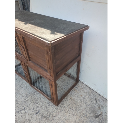 44 - Outdoor Rabbit Hutch with Enclosure