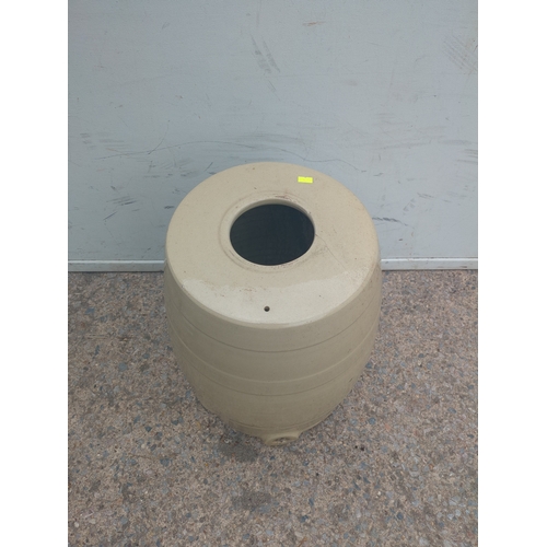 121 - Beige Ceramic Garden Barrel