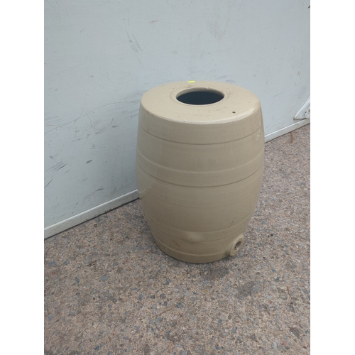 121 - Beige Ceramic Garden Barrel