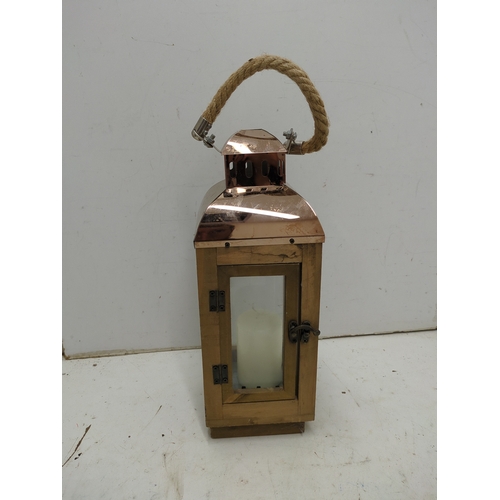 327 - Copper and Pine Outdoor Lantern