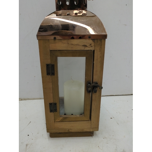 327 - Copper and Pine Outdoor Lantern