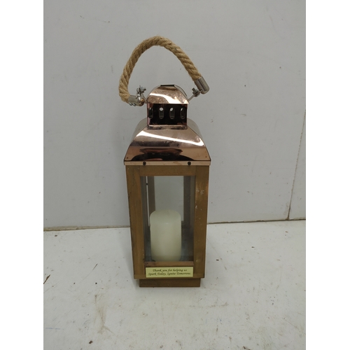 327 - Copper and Pine Outdoor Lantern