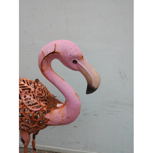343 - Metal Flamingo Garden Decor
