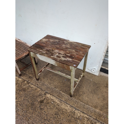 4 - Wooden Outdoor Side Tables