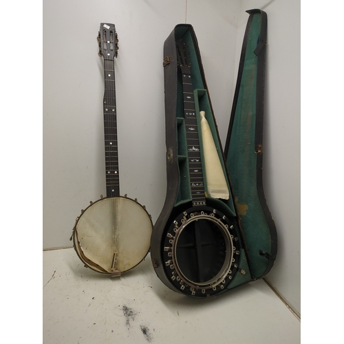 Vintage Banjo Mandolin with Hard Case