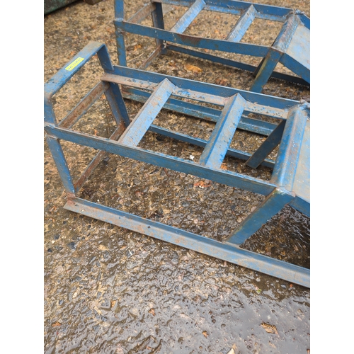 Blue Metal Car Ramps Pair