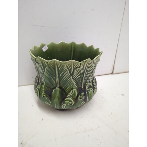197 - New Leaf Green Ceramic Decorative Planter
