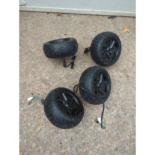 125 - Black Motorized Wheels Set for Outdoor Equipment