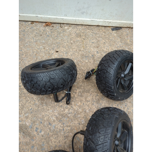 125 - Black Motorized Wheels Set for Outdoor Equipment