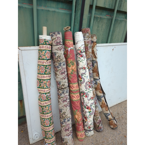 Floral Pattern Fabric Rolls Set