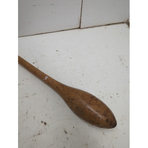 190 - Vintage Oak Indian Clubs Pair