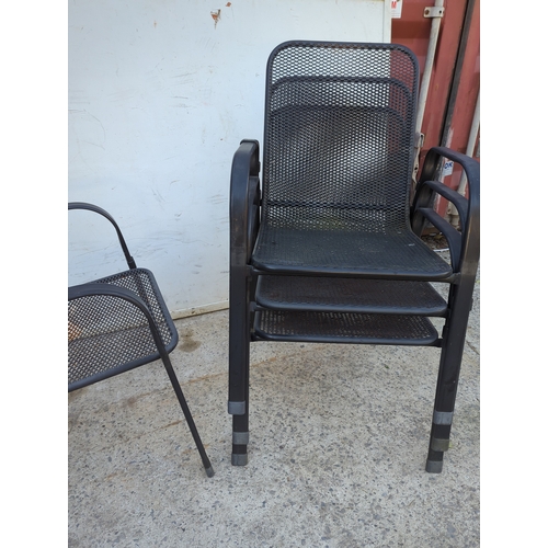 110 - Mesh Stackable Outdoor Chairs