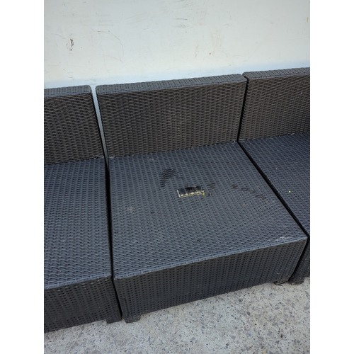 111 - Black Rattan Outdoor Sofa Set
