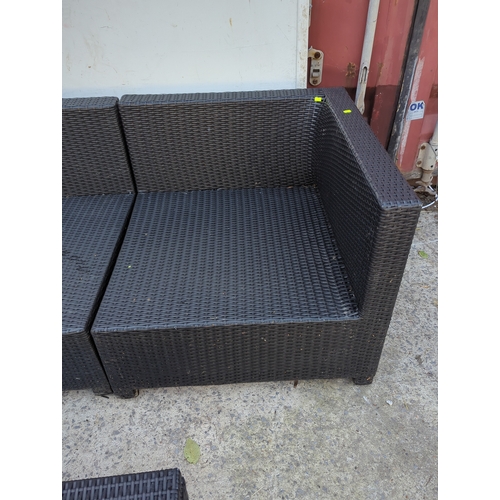 111 - Black Rattan Outdoor Sofa Set
