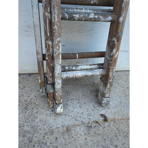 120 - Folding Pine Ladder