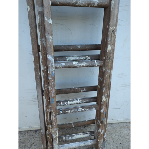 120 - Folding Pine Ladder