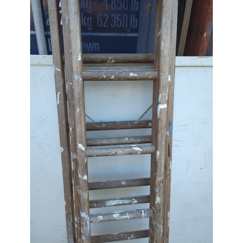 120 - Folding Pine Ladder