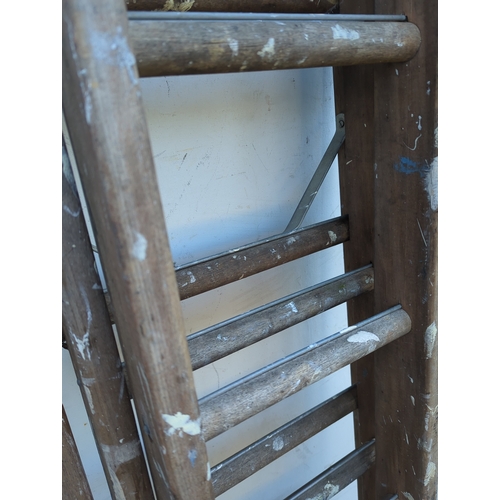 120 - Folding Pine Ladder