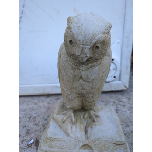 125 - Stone Owl Garden Statue