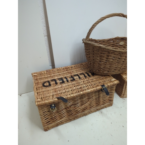 22 - Wicker Picnic Baskets and Garden Basket Set