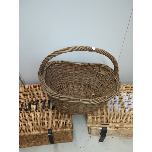 22 - Wicker Picnic Baskets and Garden Basket Set