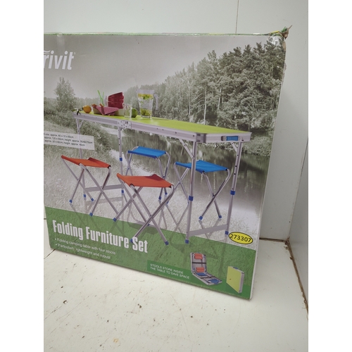 4 - Crivit Folding Camping Table and Stools Set