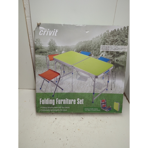4 - Crivit Folding Camping Table and Stools Set