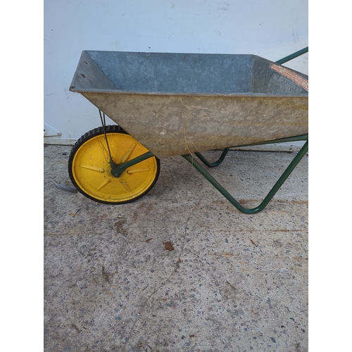 42 - Trimetals Wheelbarrow with Yellow Wheel