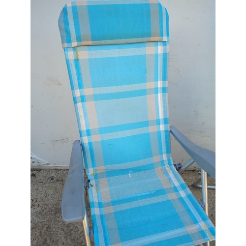 52 - Blue Reclining Sun Loungers