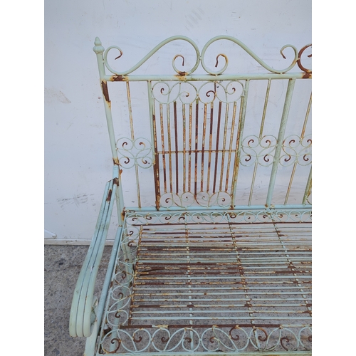 76 - Vintage Metal Folding Garden Bench