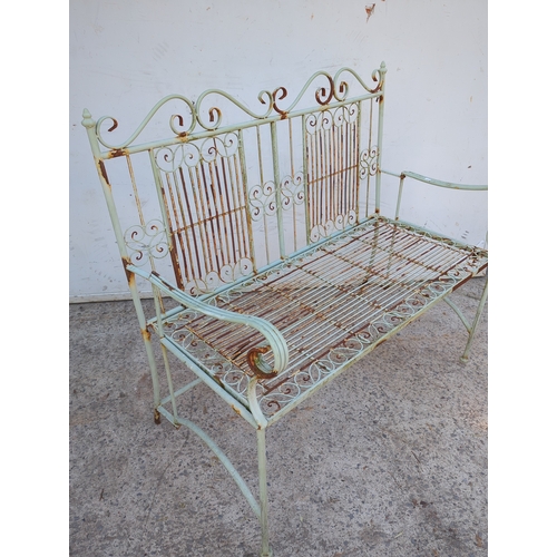 76 - Vintage Metal Folding Garden Bench