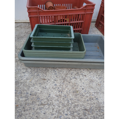 80 - Assorted Plastic Plant Pots and Trays