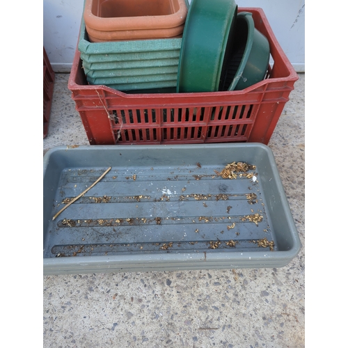 80 - Assorted Plastic Plant Pots and Trays