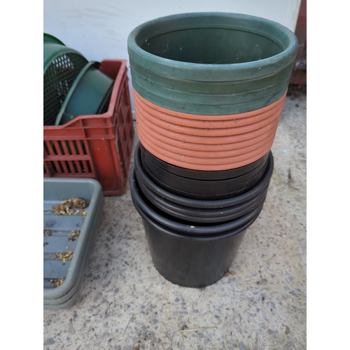 80 - Assorted Plastic Plant Pots and Trays