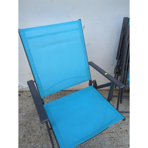 85 - Blue Folding Outdoor Chair Set