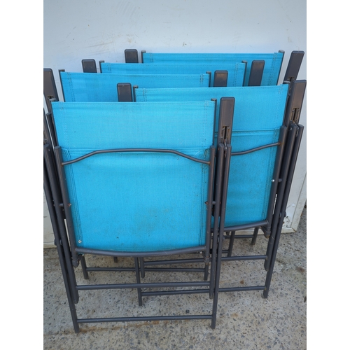 85 - Blue Folding Outdoor Chair Set