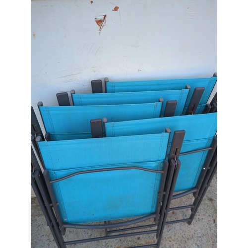85 - Blue Folding Outdoor Chair Set