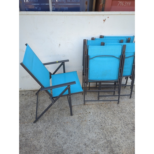 85 - Blue Folding Outdoor Chair Set