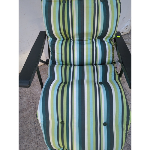 95 - Striped Sun Lounger Reclining Chair