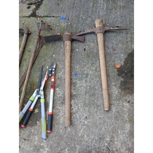 108 - Selection of Garden Tools including Fork and Loppers