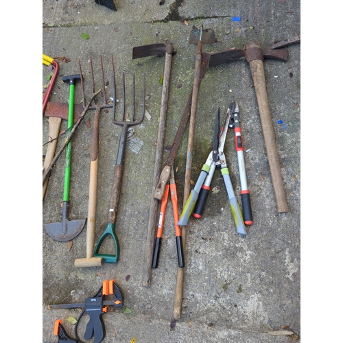 108 - Selection of Garden Tools including Fork and Loppers