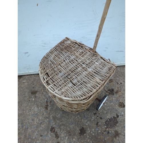 125 - Wicker Garden Trolley Basket
