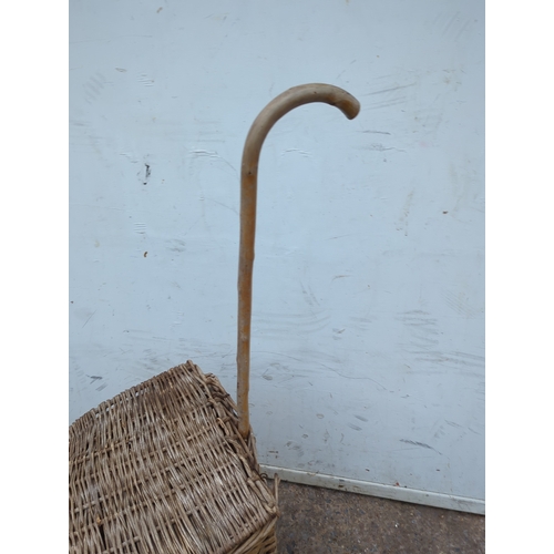 125 - Wicker Garden Trolley Basket