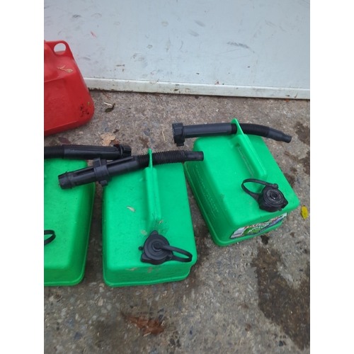 131 - Lot of 5 Tetra Can Unleaded Petrol Cans