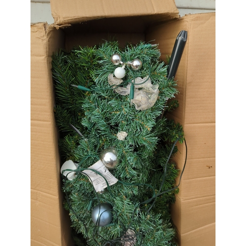 133 - Argos 8ft Green Christmas Tree with Decorations