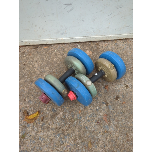 135 - Lot of 2 York Dumbbells