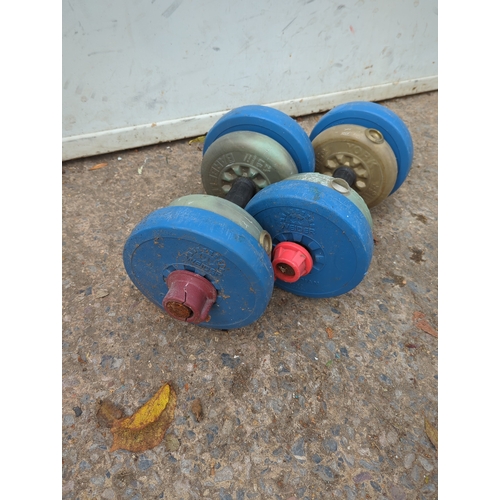 135 - Lot of 2 York Dumbbells