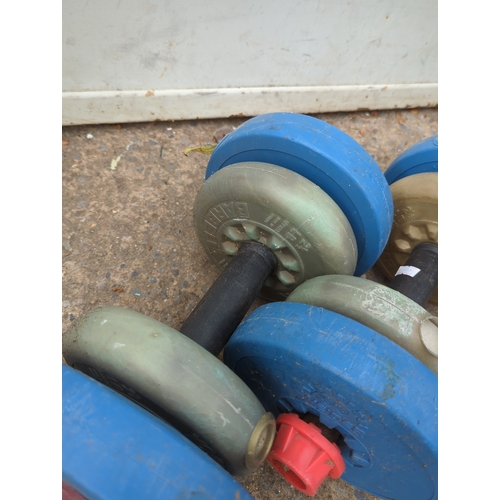 135 - Lot of 2 York Dumbbells