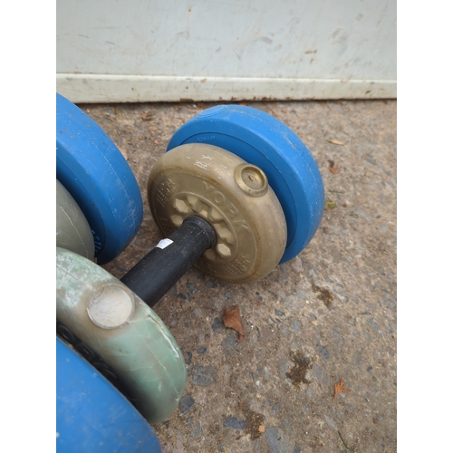 135 - Lot of 2 York Dumbbells